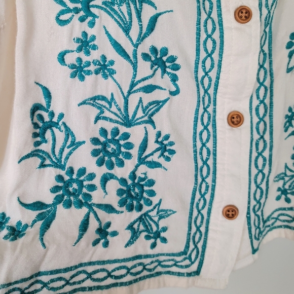 SOLD🌞80's Style O'Neill Embroidered Sleeveless Blouse - Picture 4 of 10